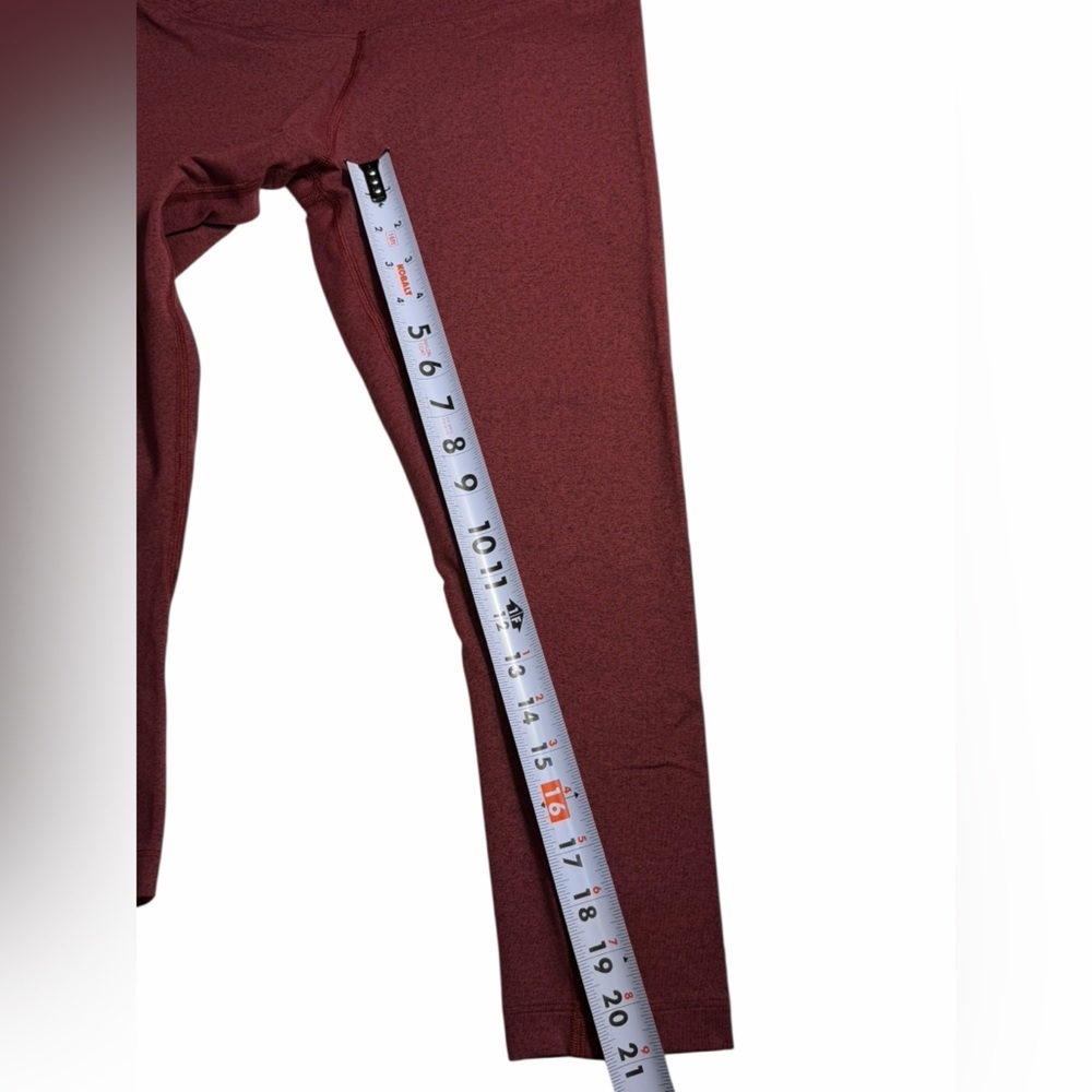 NOBULL Cropped Ankle Leggings Heathered Wine Womens Sz Medium - Picture 8 of 10